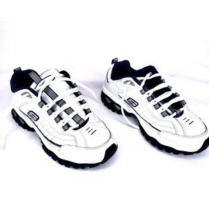 Skechers Sport Mens Energy Afterburn Sneaker White Blue 50081 WNV Size 11 Lace-U